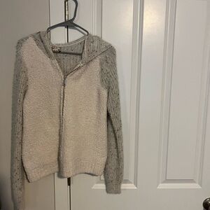 Hem and Thread Zip Cardigan